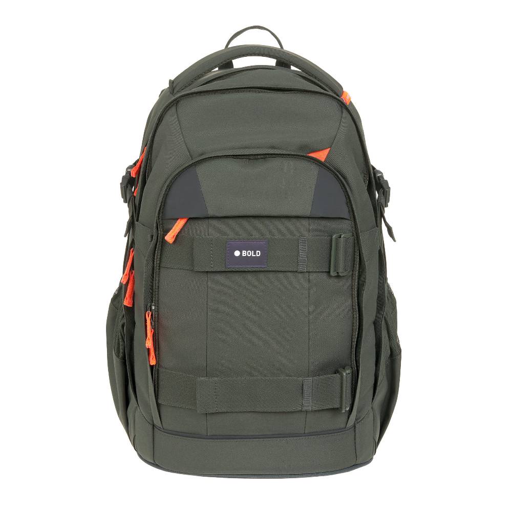 Lässig Schulrucksack - BOLD Origin, Oliv Kostenlose Rückgabe