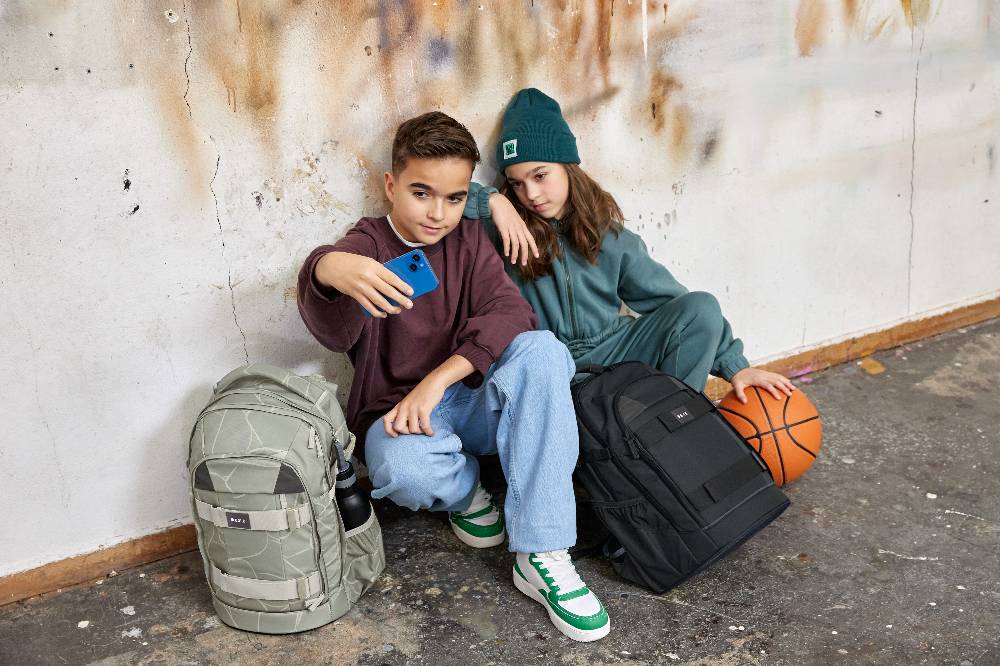 Lässig Schulrucksack - BOLD Origin Curve, Grün Super Rabatt