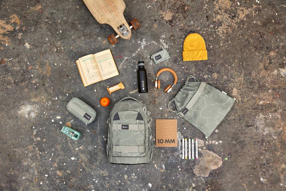 Lässig Schulrucksack - BOLD Origin Curve, Grün Super Rabatt