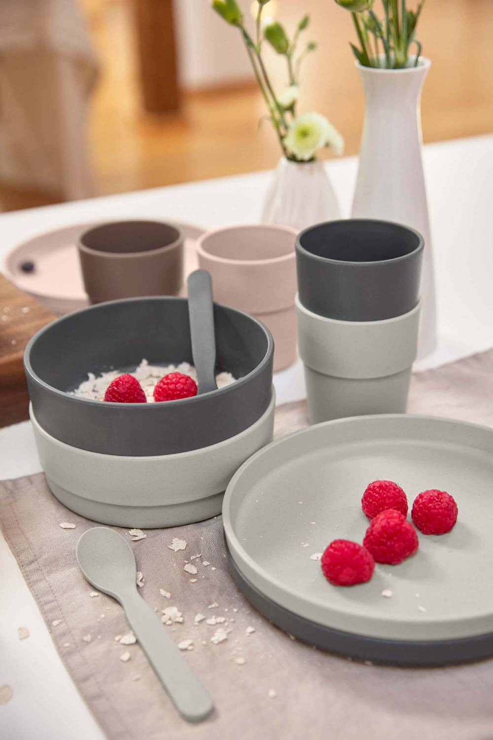 Lässig Trinkbecher Kinder - Uni, Warm Grey 2025