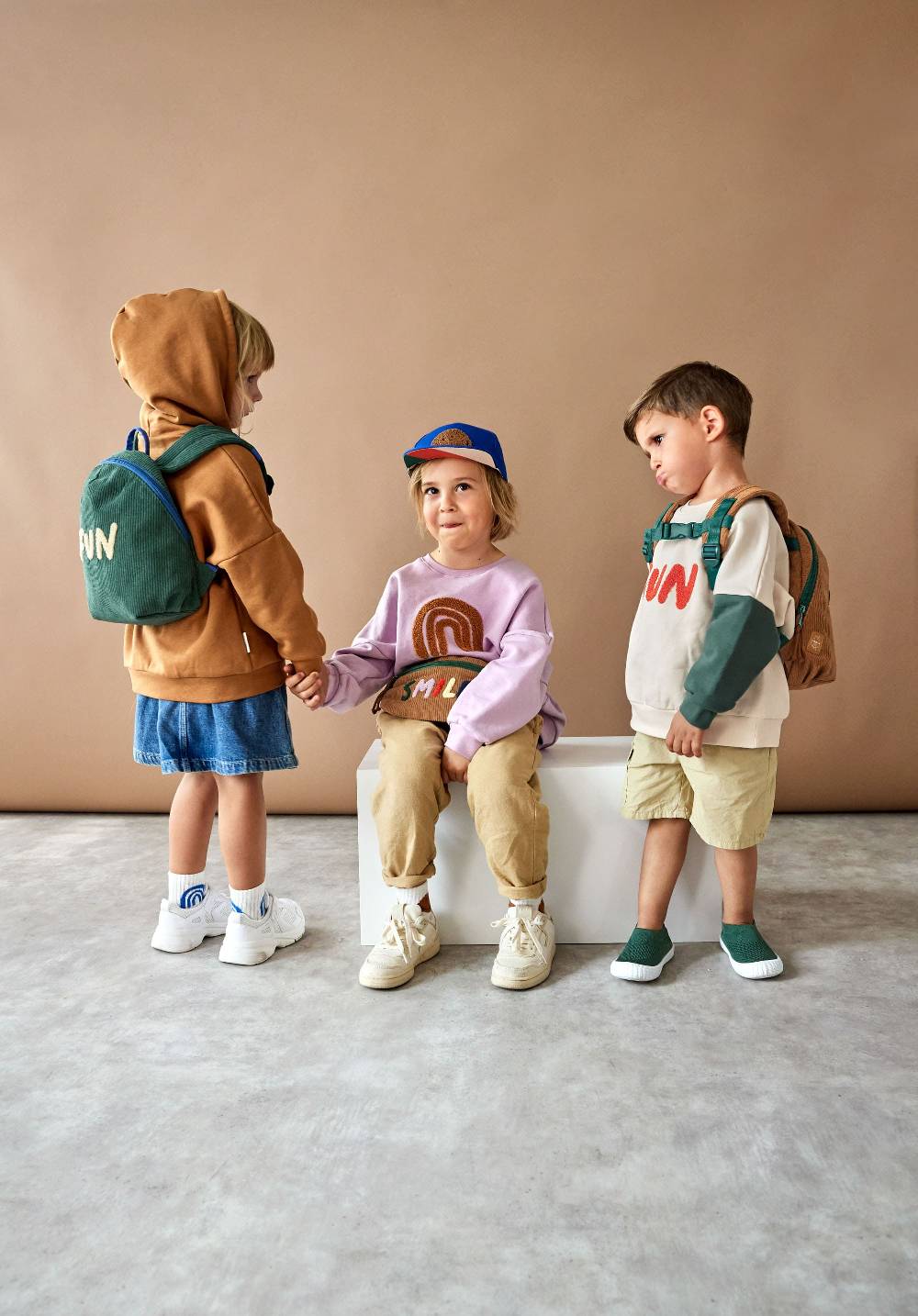 Lässig Kinder Cap - Little Gang, Smile Blau Fabrikverkauf