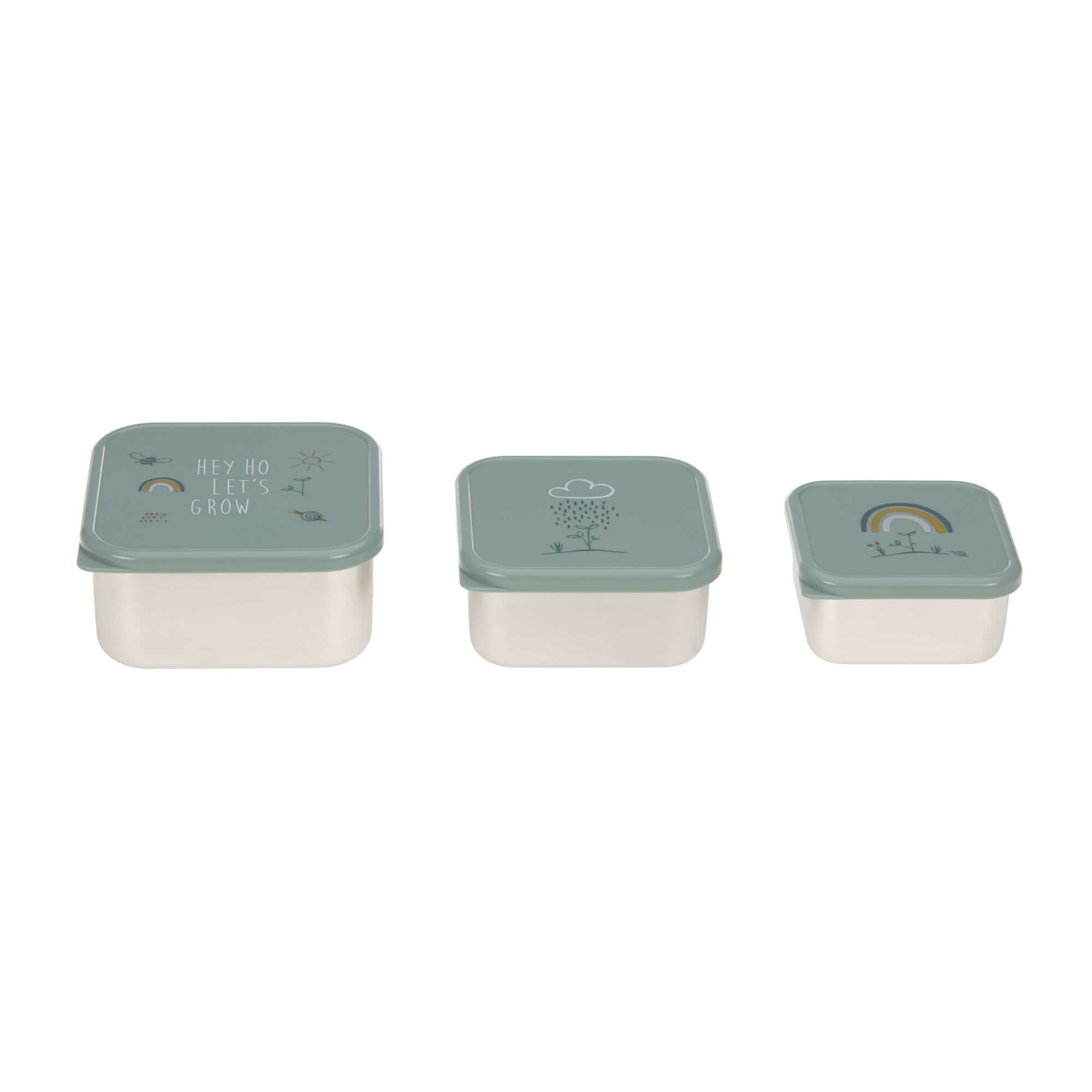 Lässig Snackbox Kinder (3er Set) - Edelstahl Brotdose, Garden Explorer Fabrik Onlineshop