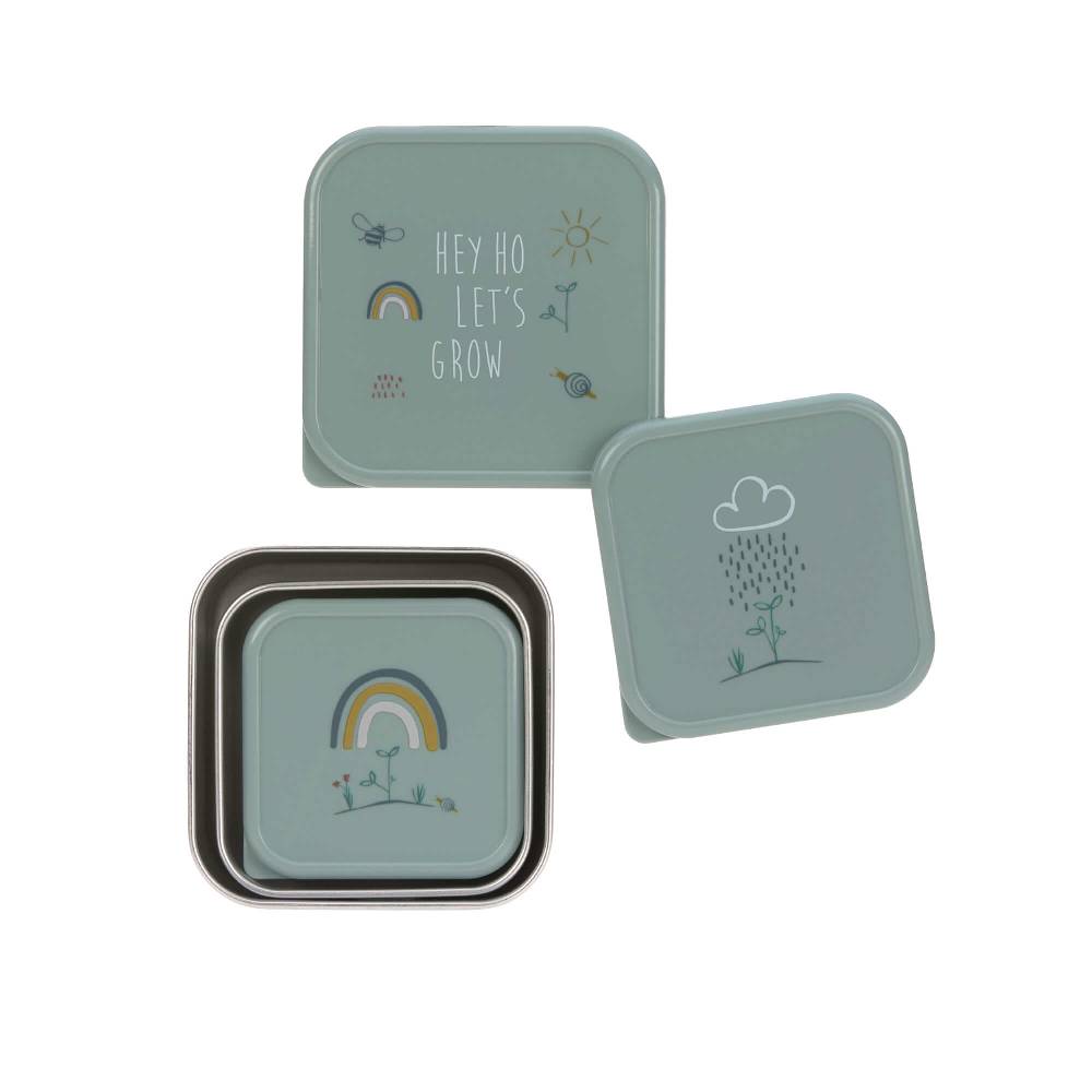 Lässig Snackbox Kinder (3er Set) - Edelstahl Brotdose, Garden Explorer Fabrik Onlineshop
