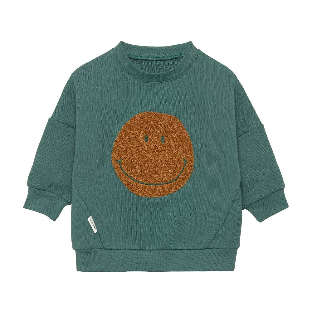 Lässig Kinder Pullover - Bio Baumwolle, Little Gang, Smile Grün