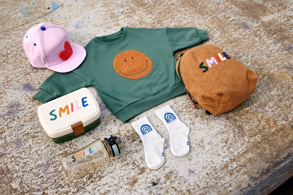 Lässig Kinder Pullover - Bio Baumwolle, Little Gang, Smile Grün Muttertagsangebot