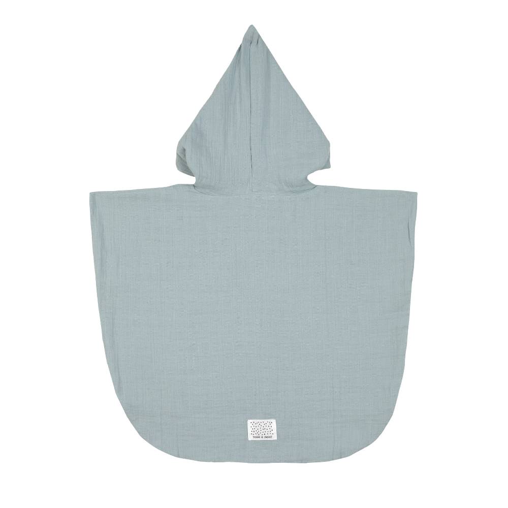 Lässig Badeponcho Kinder aus Musselin, Hellblau Jubiläumsangebot