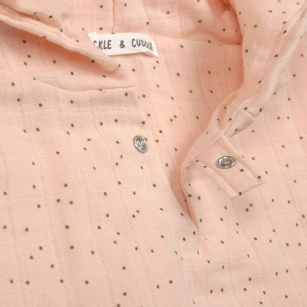 Lässig Badeponcho Kinder aus Musselin - Punkte, Rosa Lagerräumung