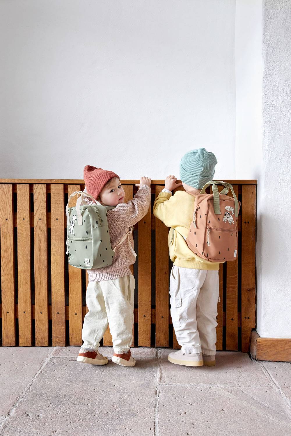 Lässig Kindergartenrucksack Square - Happy Prints, Oliv Top Angebot