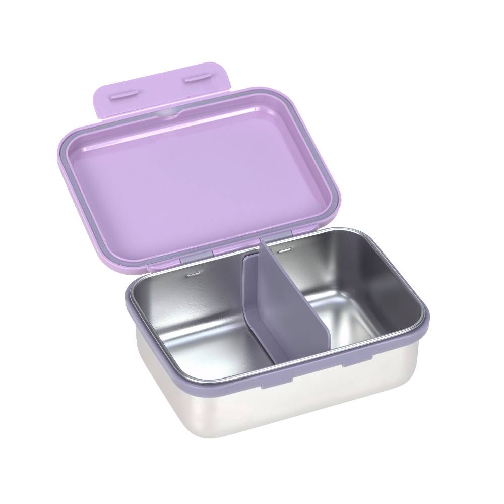 Lässig Brotdose Kinder - Edelstahl Lunchbox, Little Gang Herz Lila Neueste Mode