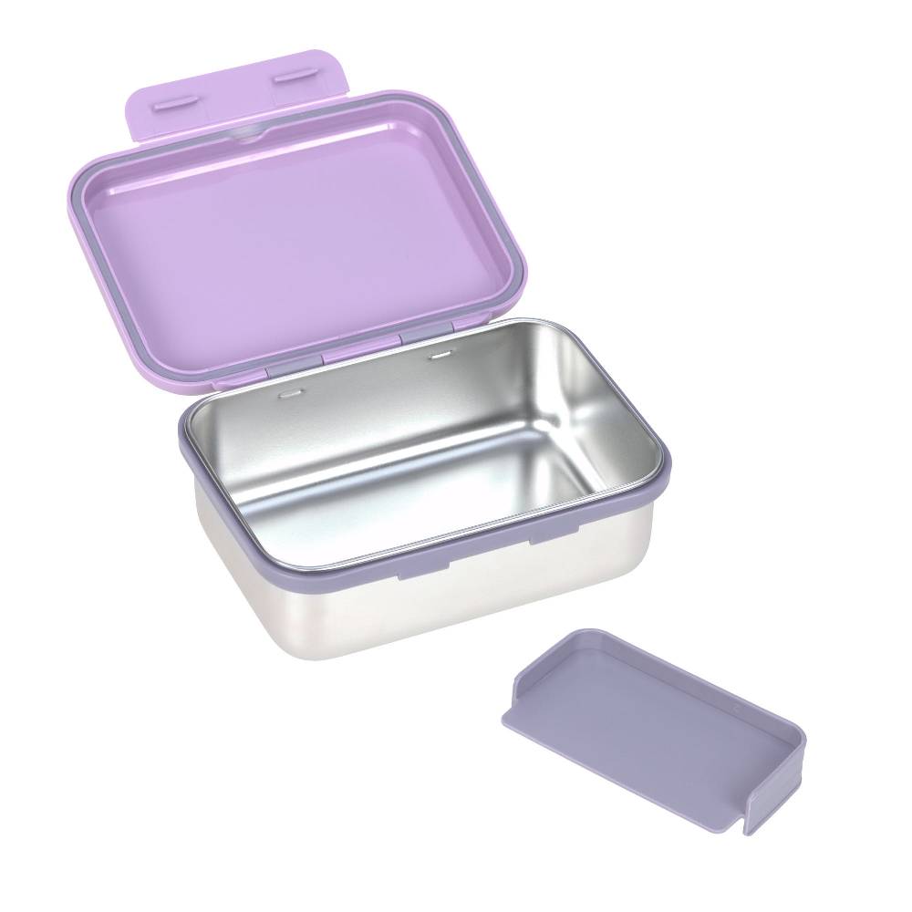 Lässig Brotdose Kinder - Edelstahl Lunchbox, Little Gang Herz Lila Neueste Mode