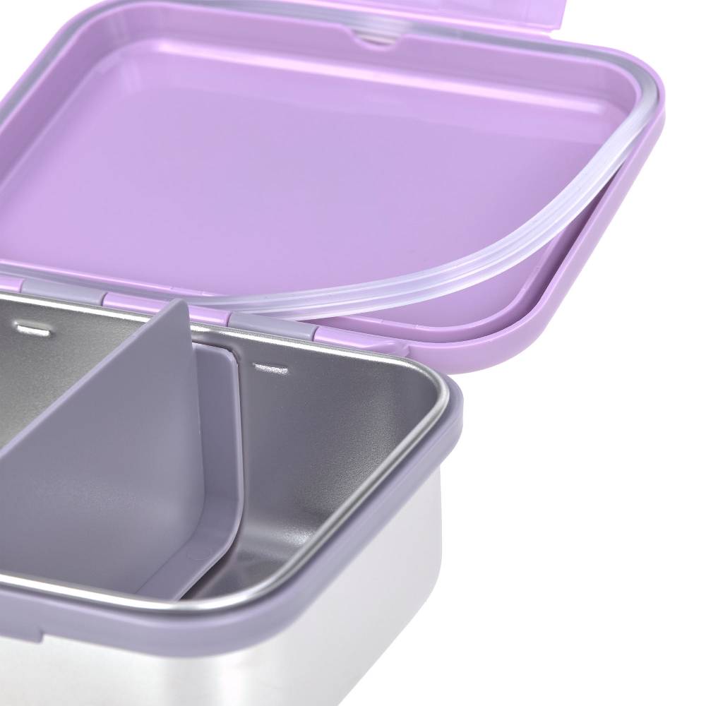 Lässig Brotdose Kinder - Edelstahl Lunchbox, Little Gang Herz Lila Neueste Mode