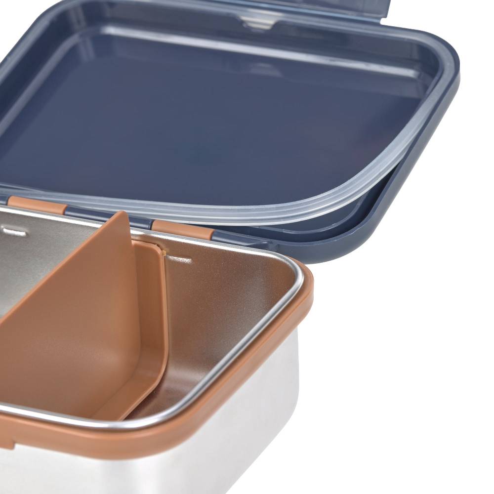 Lässig Brotdose Kinder - Edelstahl Lunchbox, Little Gang Smile Blau Zeitlich begrenztes Angebot