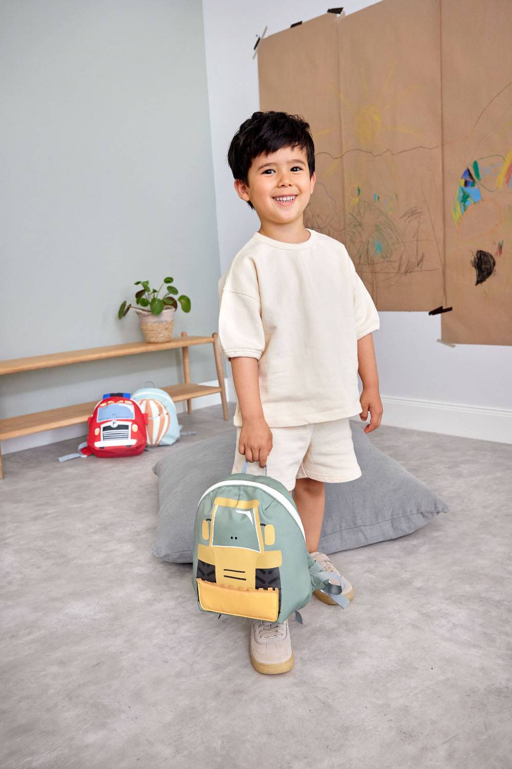 Lässig Kindergartenrucksack Tiny - Bagger, Gelb JETZT KAUFEN