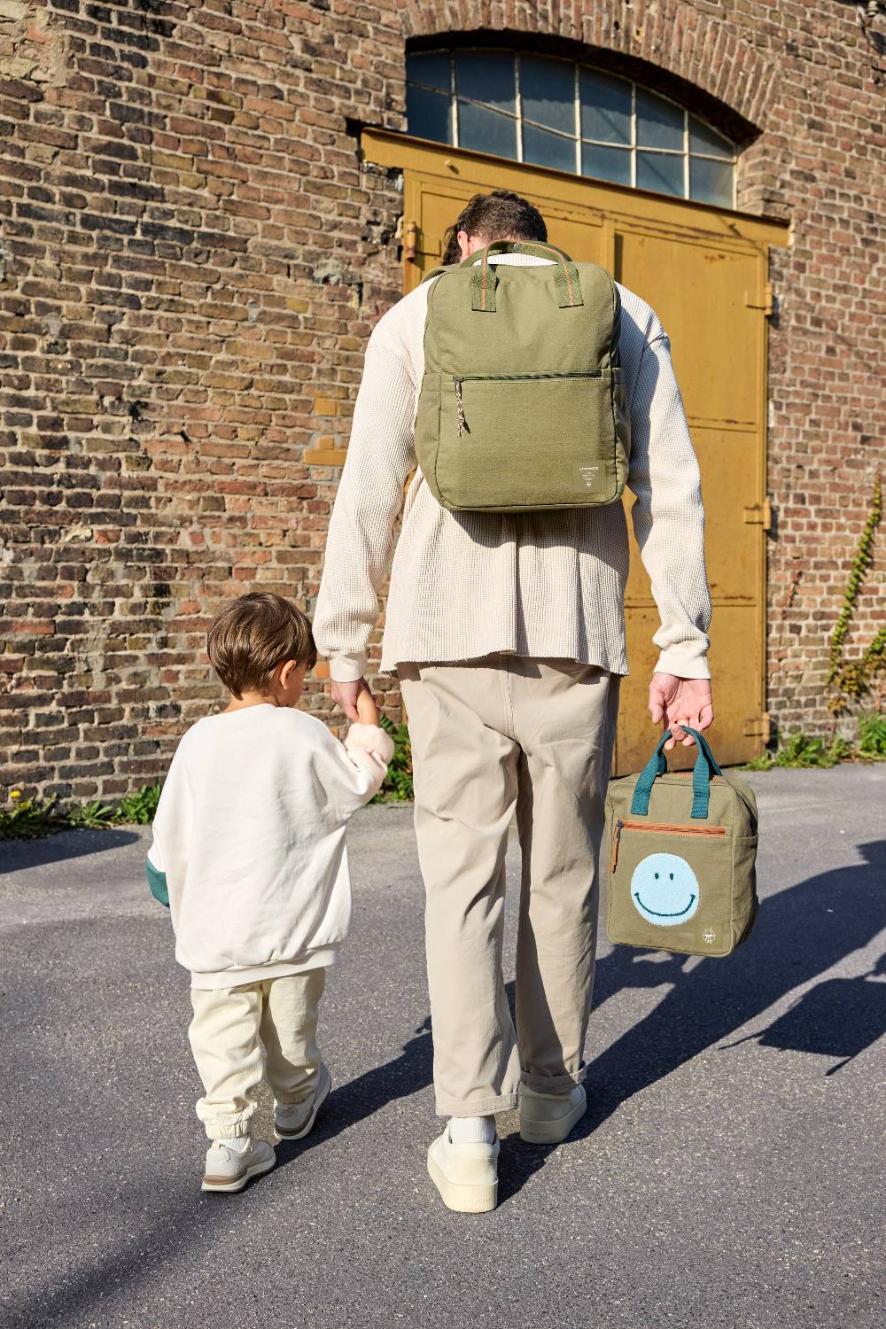 Lässig Kindergartenrucksack Square Little One & Me - Small, Oliv Letzte 2 Tage