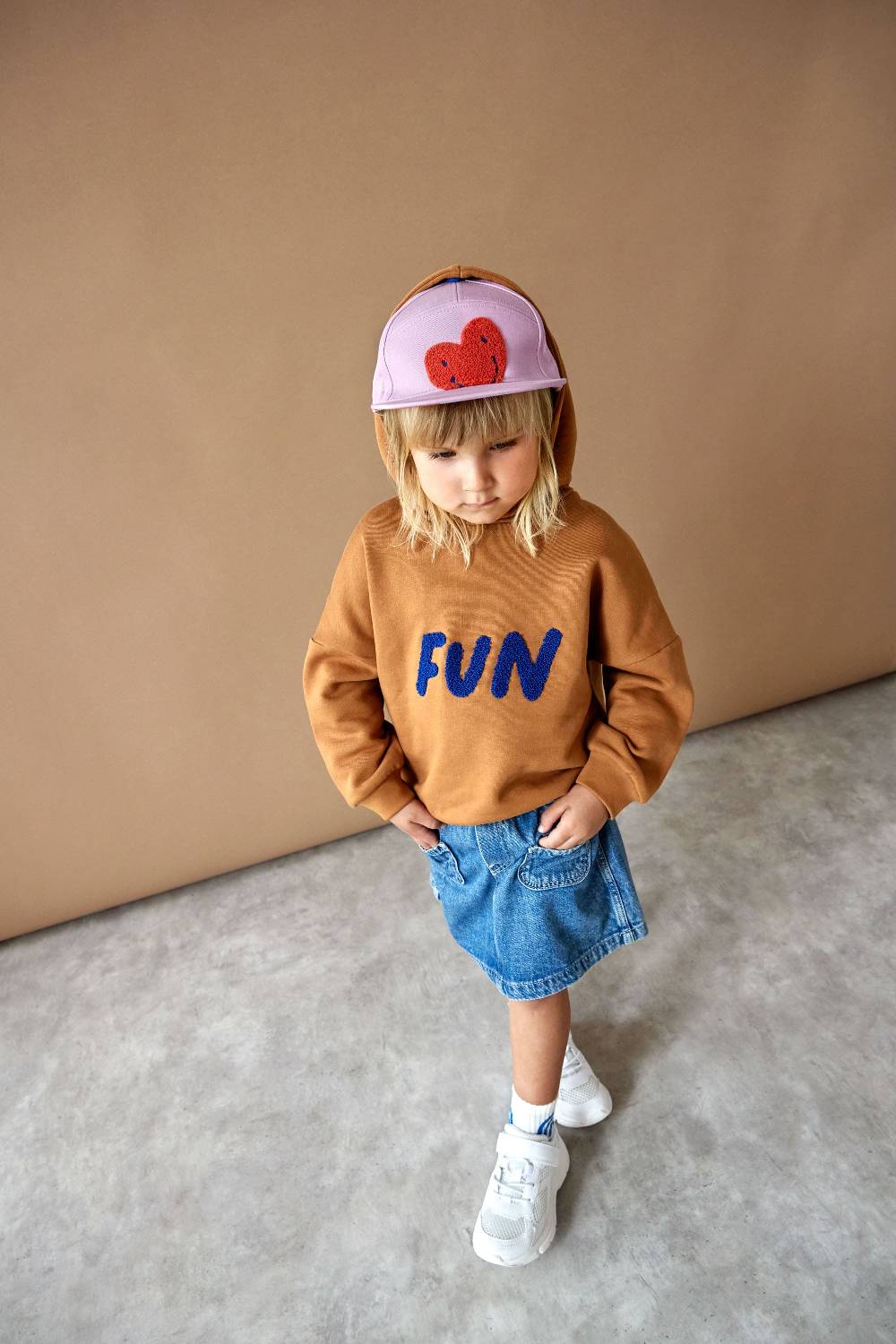 Lässig Hoodie Kinder - Bio Baumwolle, Little Gang, Fun Karamell Bis zu 60% Rabatt