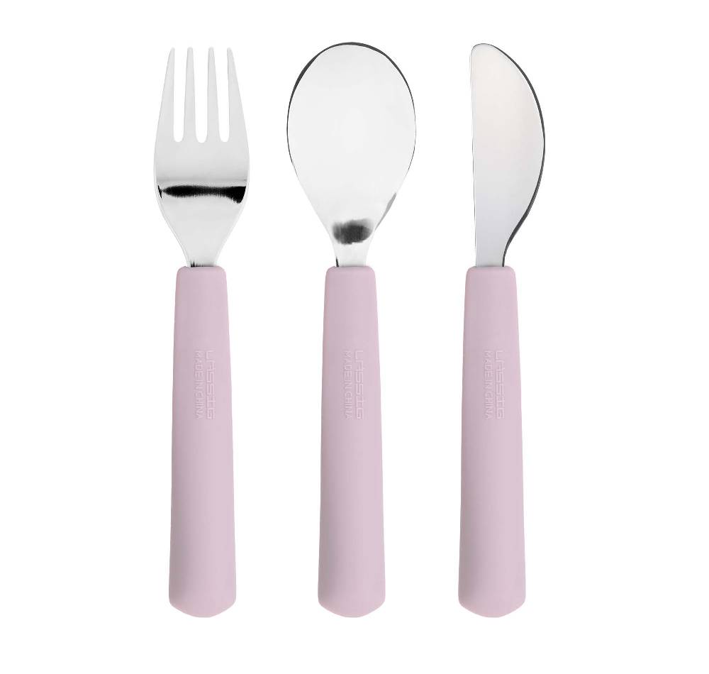 Lässig Kinderbesteck Set (Gabel, Löffel, Messer) - Happy Rascals, Herz Nur noch ein Tag übrig
