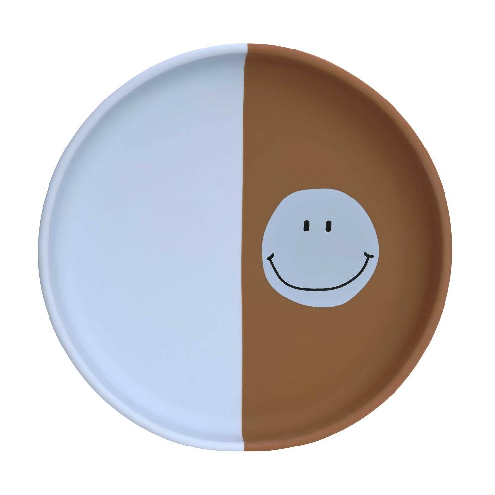 Lässig Kinderteller Silikon - Happy Rascals, Smile 50% Rabatt mit kostenlosem Versand
