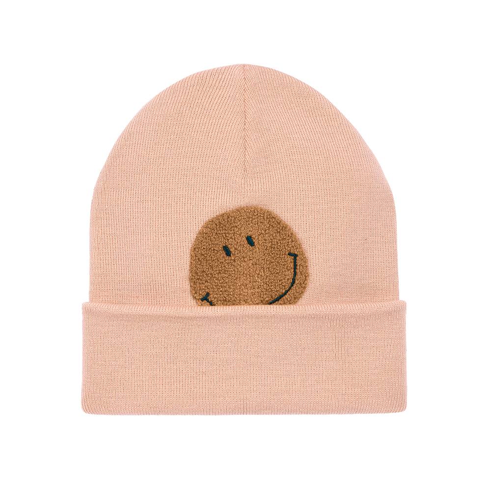 Lässig Beanie Mütze Kinder - Merino Wolle, Little Gang, Smile Rosa Kostenloser Versand international