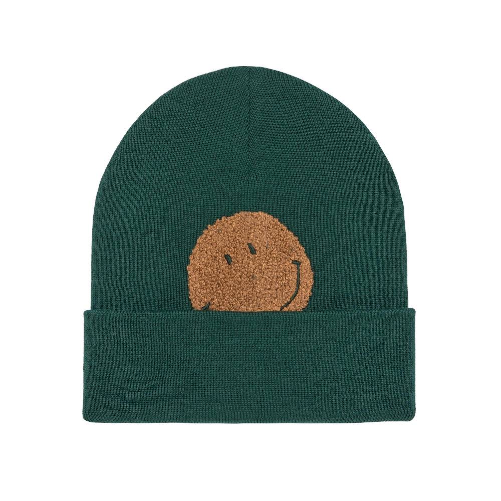 Lässig Beanie Mütze Kinder - Merino Wolle, Little Gang, Smile Grün Speichern exportieren