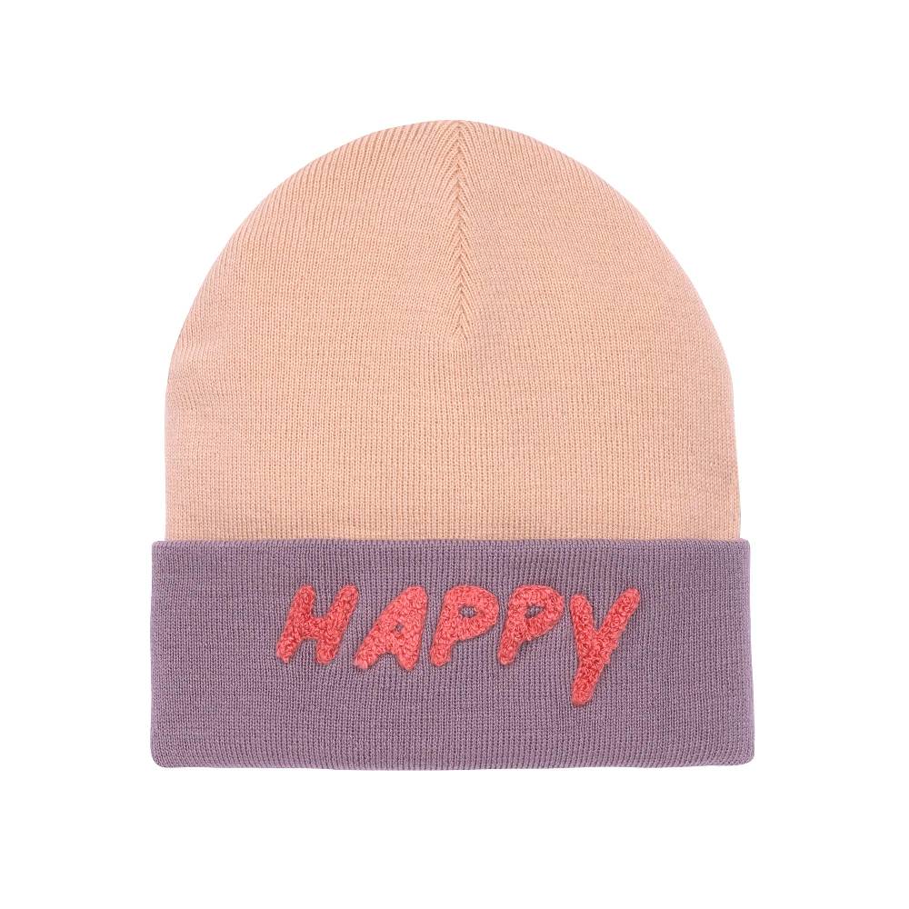 Lässig Beanie Mütze Kinder - Merino Wolle, Little Gang, Happy Rosa Black Friday Preise