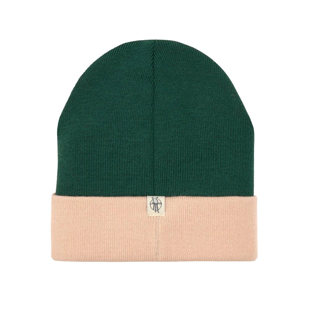 Lässig Beanie Mütze Kinder - Merino Wolle, Little Gang, Smile Grün Im Verkauf