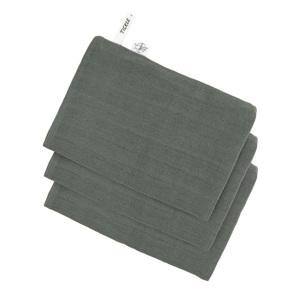 Lässig Mull Waschlappen Baby 3er Set, Petrolgrün Günstiger Verkauf
