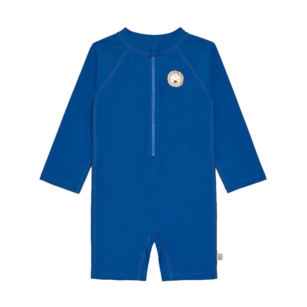 Lässig Schwimmanzug Kinder Langarm (UV Schutz) - Löwe, Blau