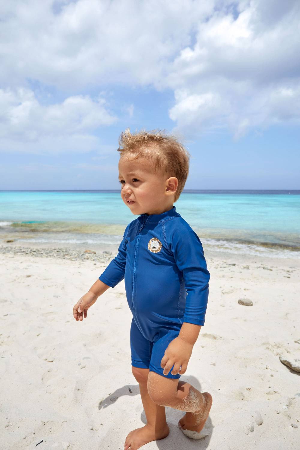 Lässig Schwimmanzug Kinder Langarm (UV Schutz) - Löwe, Blau Exklusivangebot