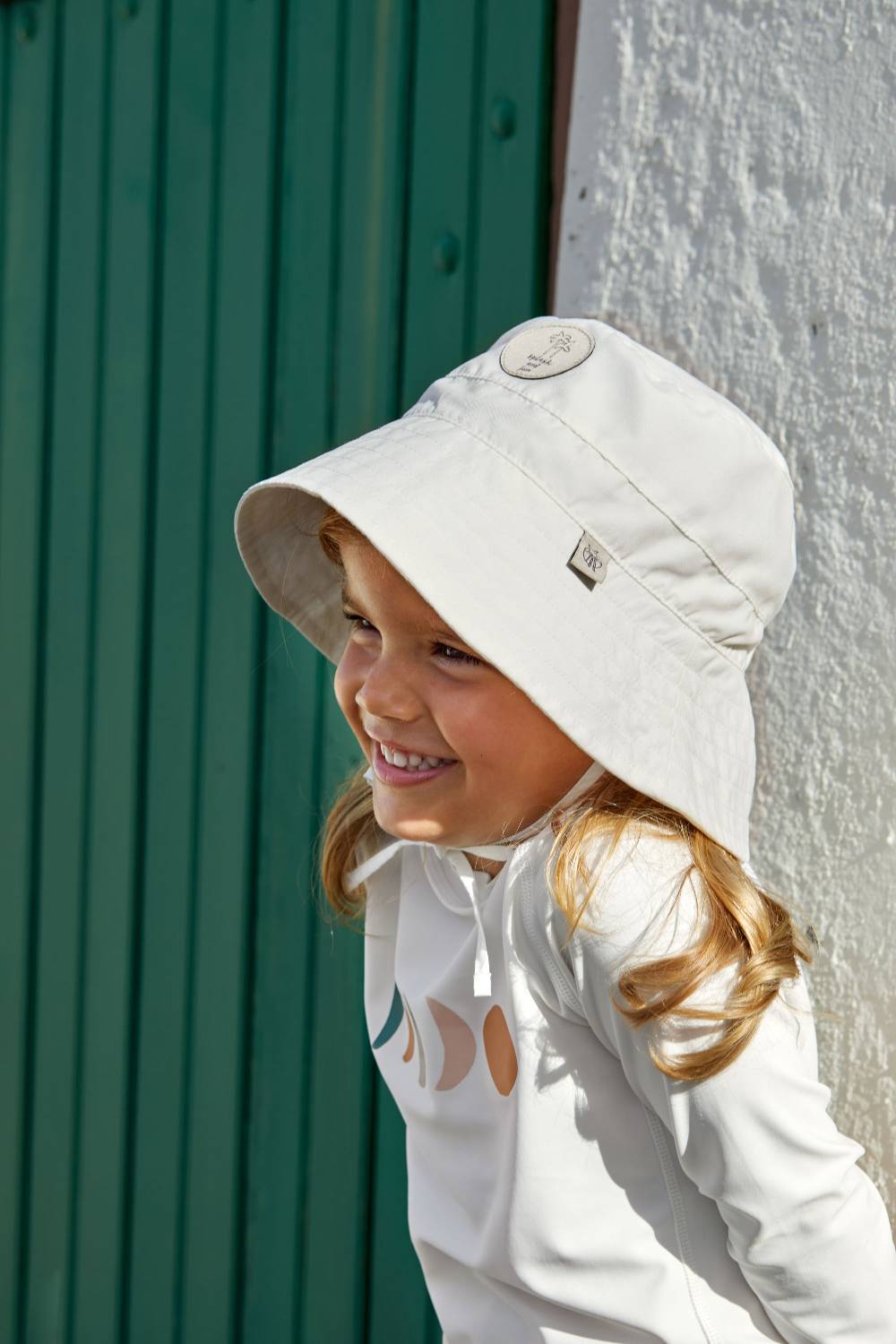 Lässig Fischerhut Baby (UV Schutz & Nackenschutz), Weiß Osterangebot