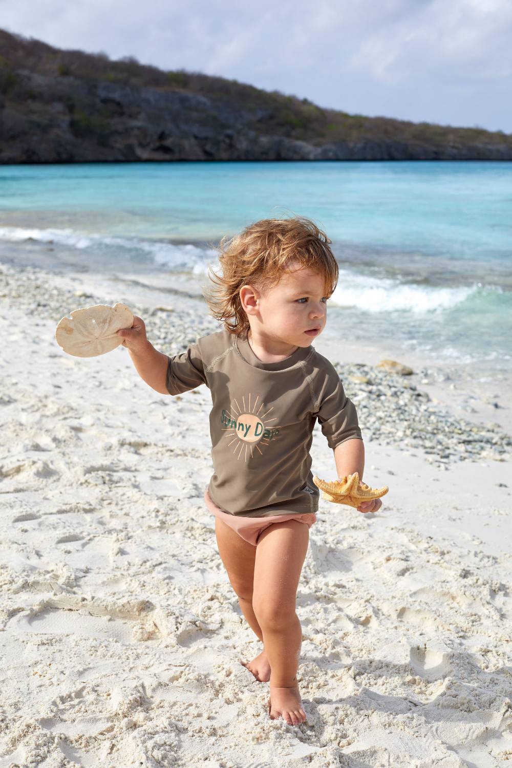 Lässig UV Shirt Kinder Kurzarm - Sonne, Braun Vatertagsangebot