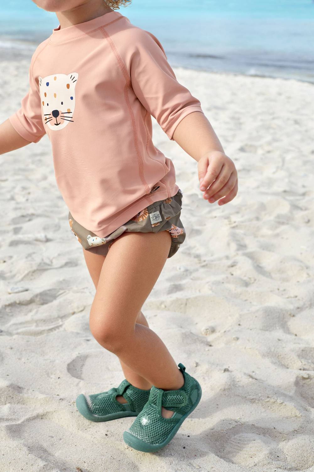 Lässig UV Shirt Kinder Kurzarm - Leopard, Rosa Neueste Mode