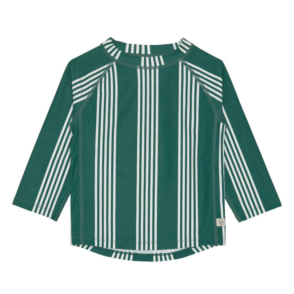 Lässig UV Shirt Kinder Langarm - Streifen, Grün Weiß
