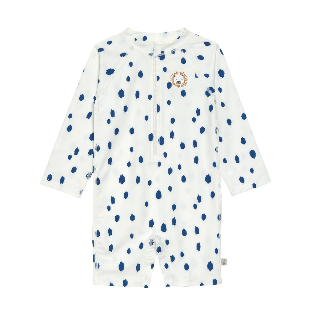 Lässig Schwimmanzug Kinder Langarm (UV Schutz) - Löwe, Blau Weiß