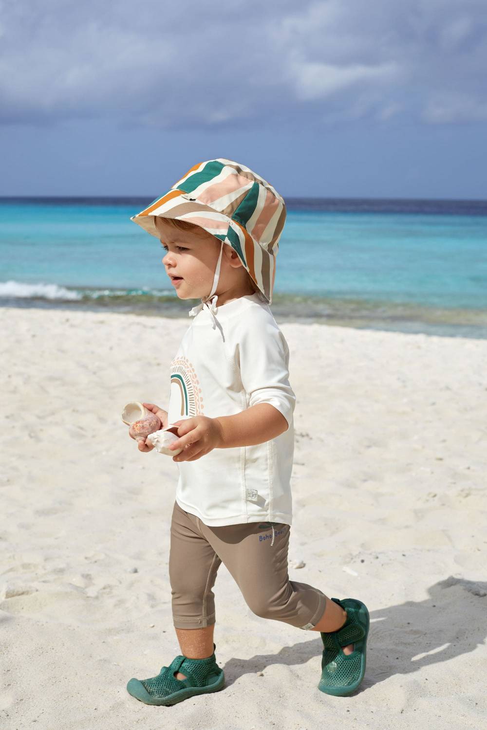 Lässig Sonnenhut Kinder (UV Schutz) - Wellen, Pink Weiß Bis zu 60% Rabatt