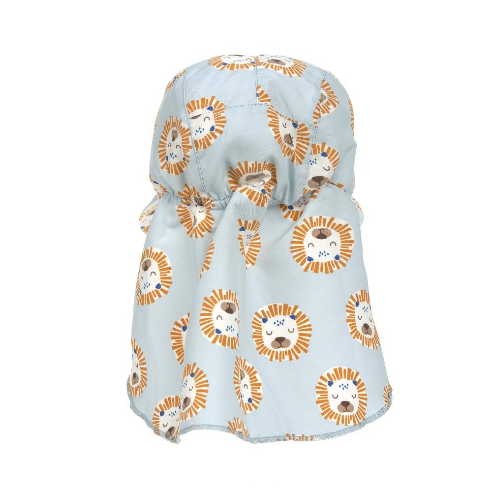 Lässig Sonnenhut Baby (UV Schutz & Nackenschutz) - Löwe, Hellblau Sonderangebot der Fabrik