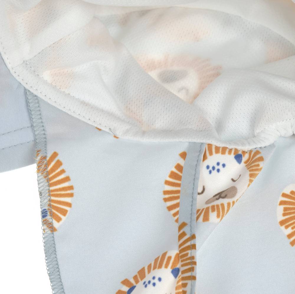 Lässig Sonnenhut Baby (UV Schutz & Nackenschutz) - Löwe, Hellblau Sonderangebot der Fabrik