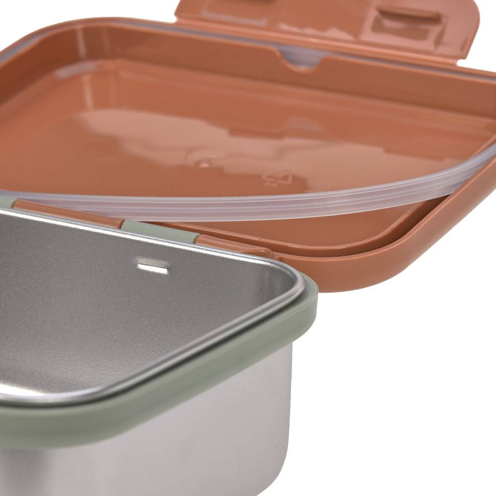 Lässig Brotdose Kinder - Edelstahl Lunchbox, Happy Prints Karamell Outlet