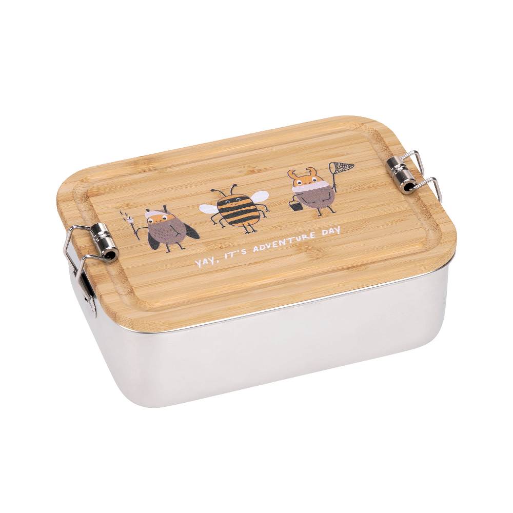 Lässig Brotdose Kinder - Edelstahl Lunchbox, Nature