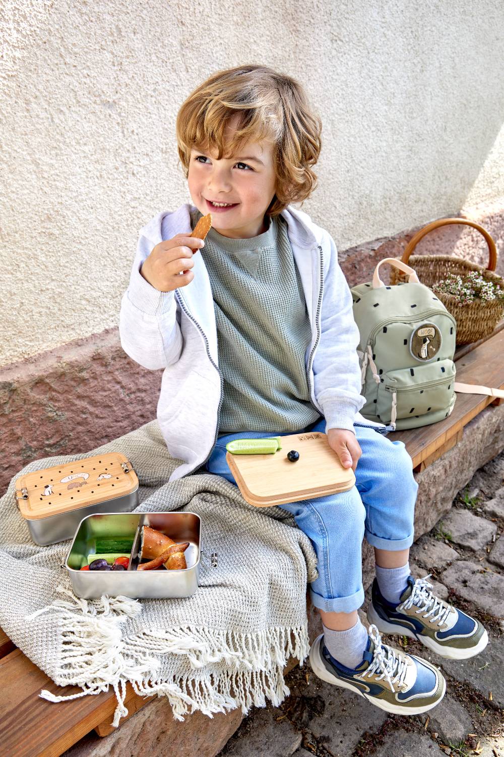 Lässig Brotdose Kinder - Edelstahl Lunchbox, Nature Großer Ausverkauf
