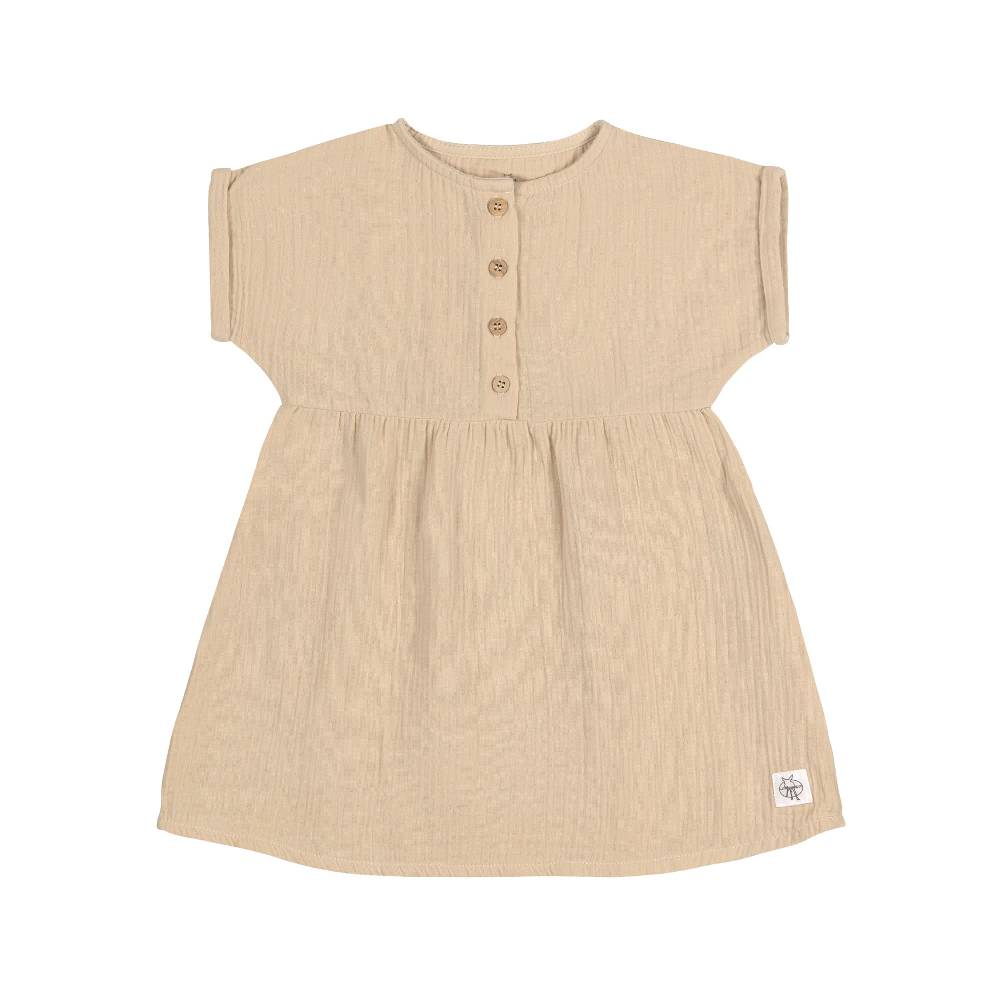 Lässig Kinderkleid - Bio Baumwolle, Nature, Beige