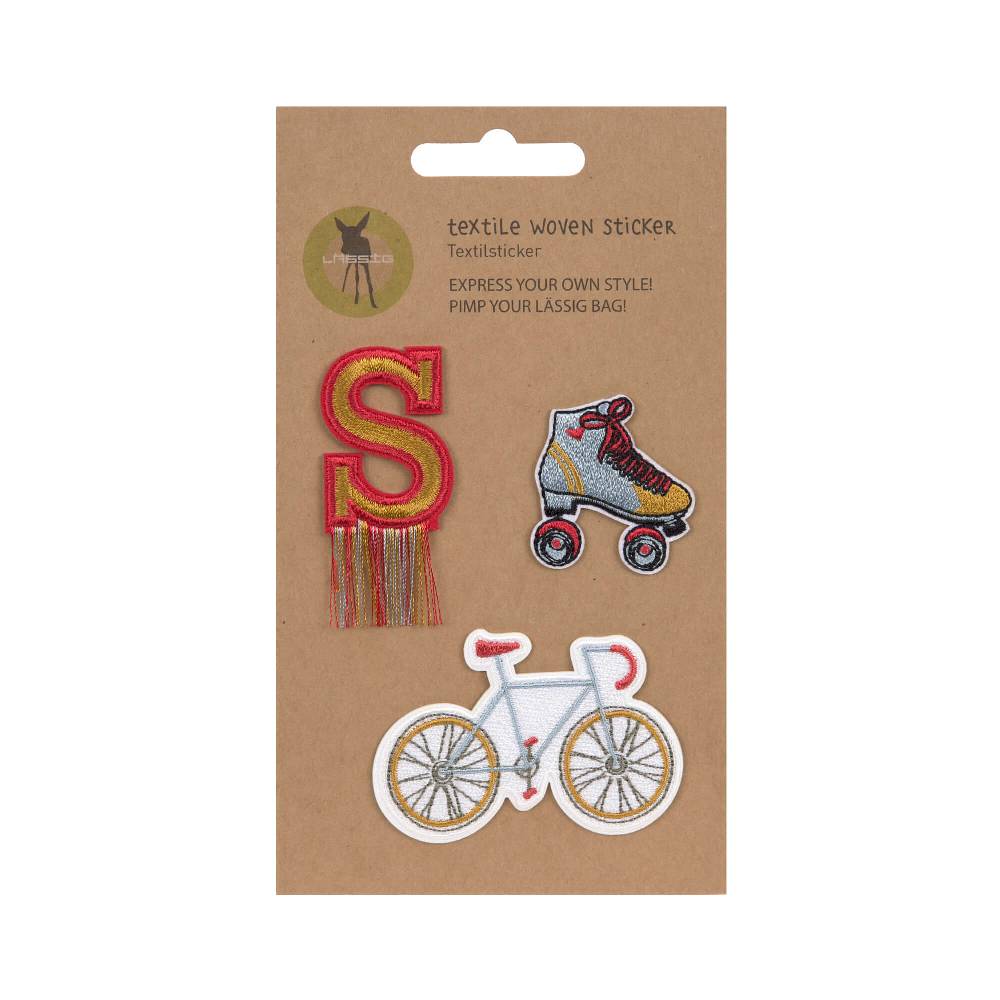 Lässig Textil-Sticker (3 Stk) - Schul Set Unique, Fahrrad Online Outlet