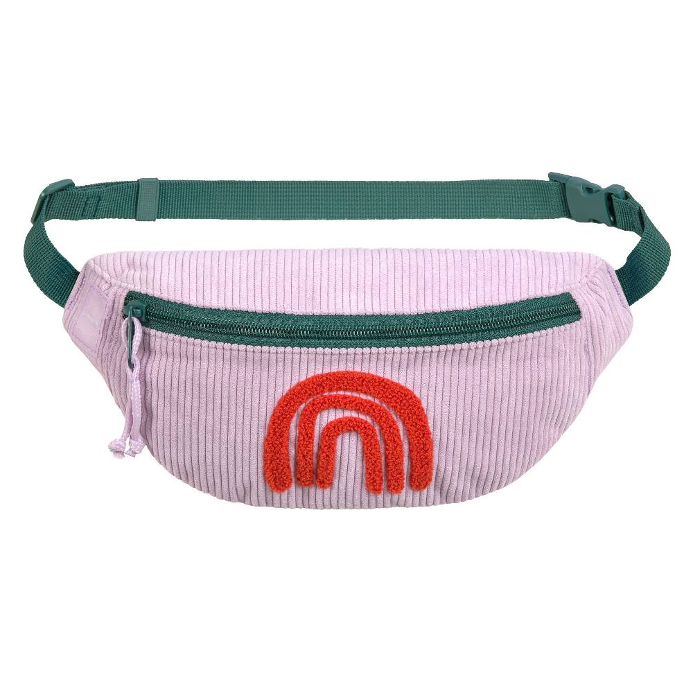 Lässig Bauchtasche Kinder Cord - Little Gang, Regenbogen, Lila Saisonale Angebote