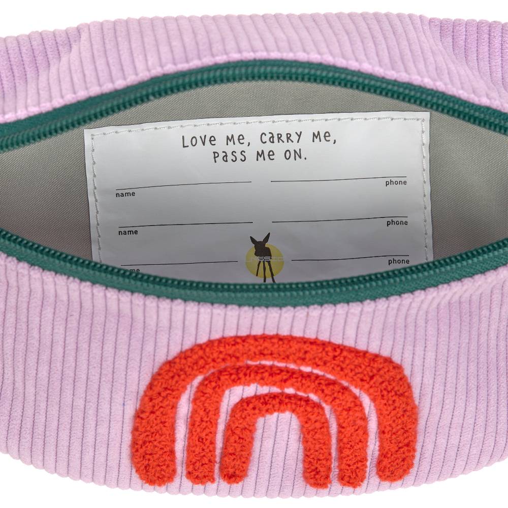 Lässig Bauchtasche Kinder Cord - Little Gang, Regenbogen, Lila Saisonale Angebote