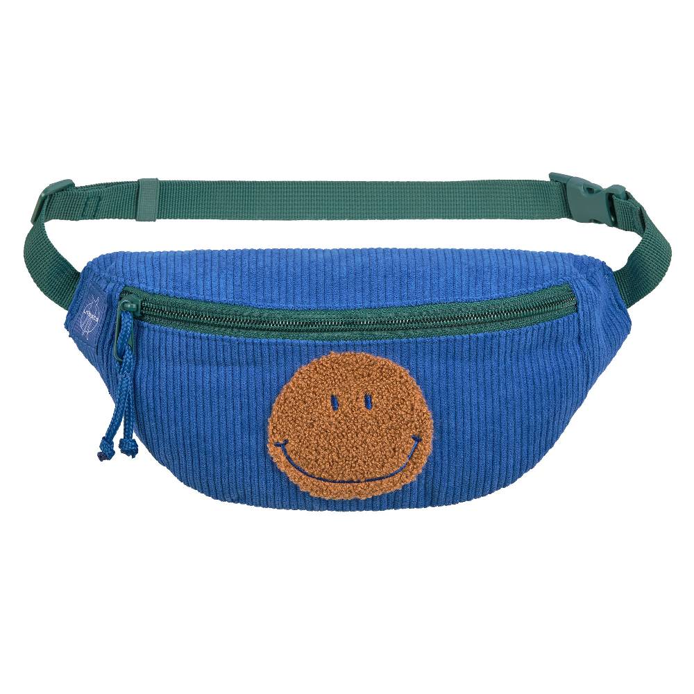 Lässig Bauchtasche Kinder Cord - Little Gang, Smile, Blau