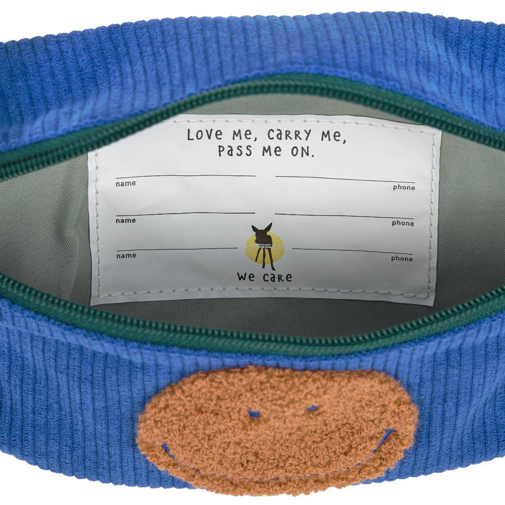 Lässig Bauchtasche Kinder Cord - Little Gang, Smile, Blau Tägliche Deals