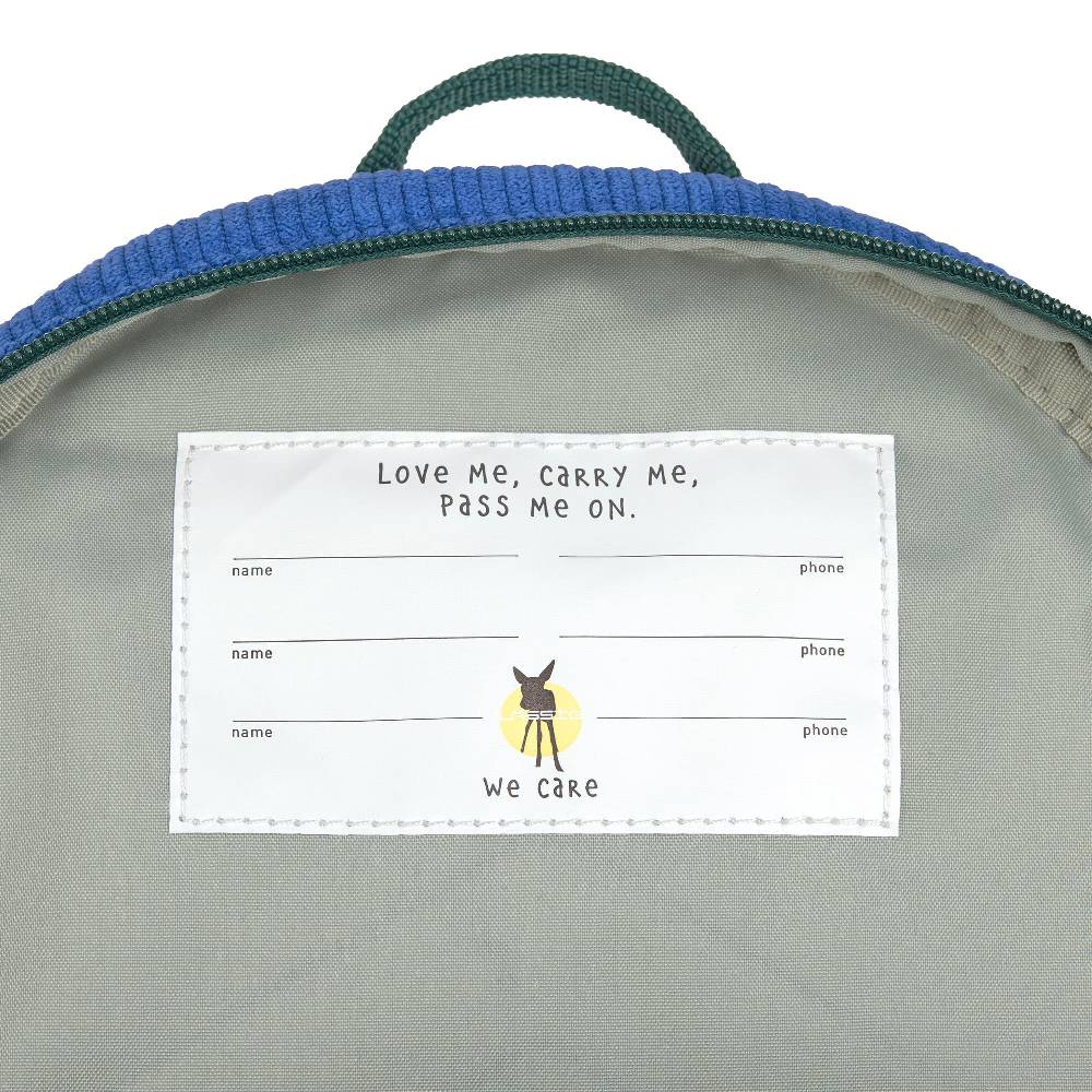 Lässig Kindergartenrucksack Tiny Cord - Little Gang, Smile, Blau Sonderangebote