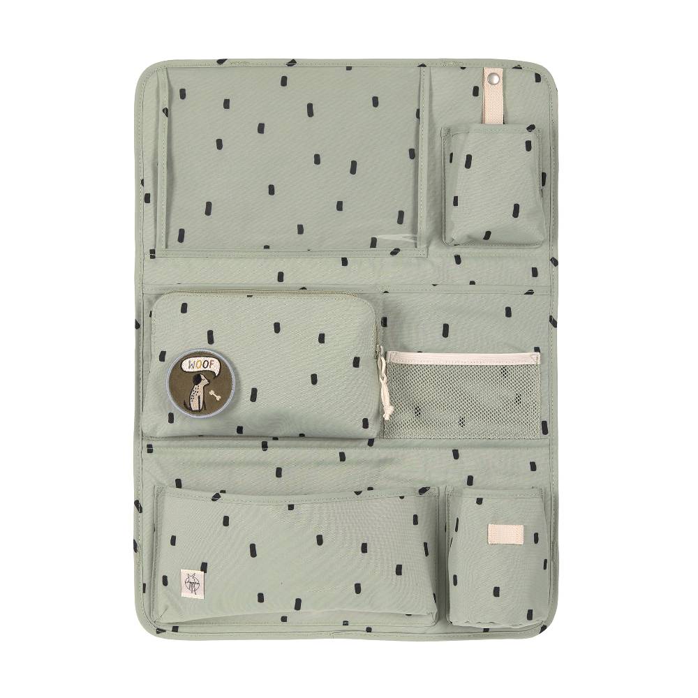 Lässig Auto Organizer Kinder - Happy Prints, Oliv