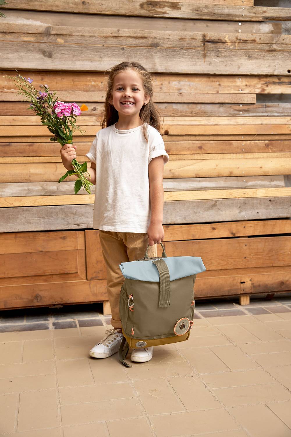 Lässig Kindergartenrucksack Rolltop - Nature, Oliv Super Sparpreis