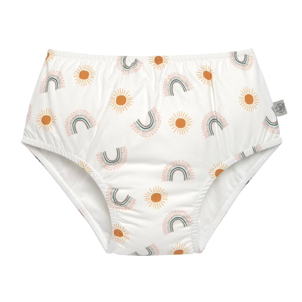 Lässig Schwimmwindel Baby - Regenbogen, Weiß