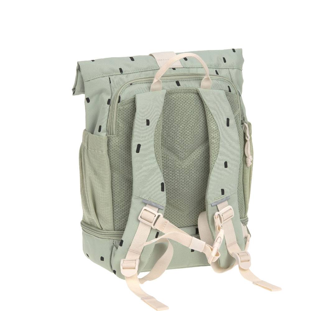 Lässig Kindergartenrucksack Rolltop - Happy Prints, Oliv Nur für heute